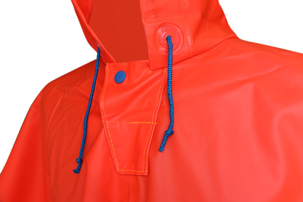 IMPERMEABLE TIPO CAPAMANGA ANARANJADA CORTA HIGH VISIBILITY - Imagen 4
