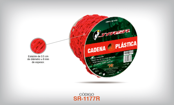 CADENA PLÁSTICA ROJA - Imagen 4
