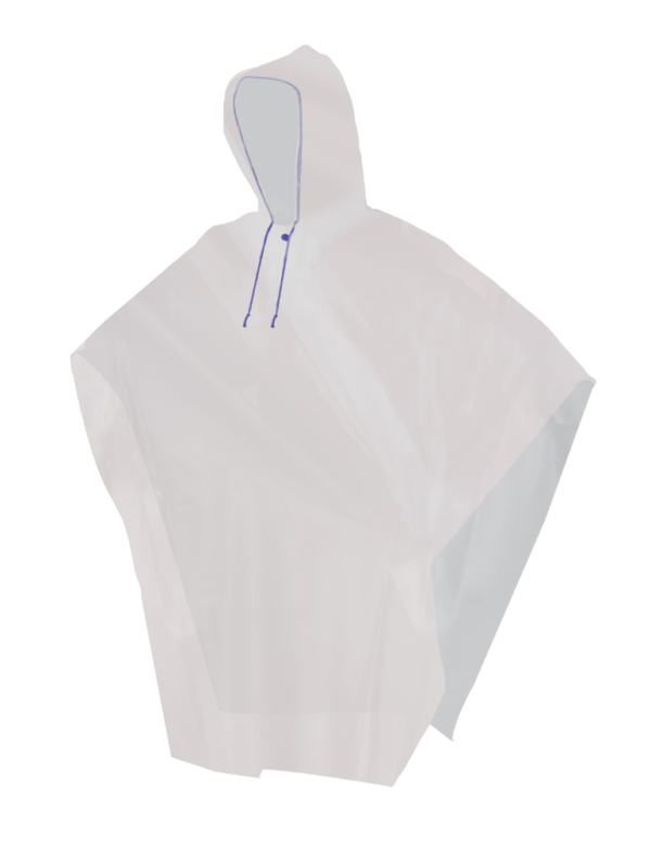 IMPERMEABLE TIPO CAPAMANGA TRASLÚCIDA CORTA