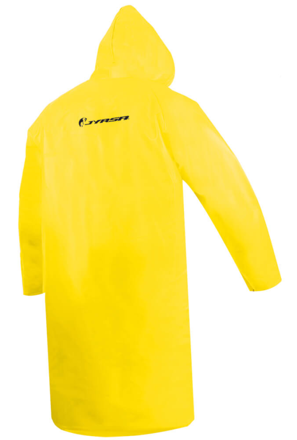 IMPERMEABLE TIPO GABARDINA AMARILLA CORTA LIGERA - Imagen 2