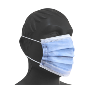 CUBRECARA PLISADO DE TRES CAPAS CON CLIP DE AJUSTE NASAL