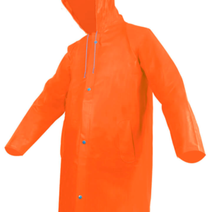 IMPERMEABLE TIPO GABARDINA ANARANJADA CORTA LIGERA HIGH VISIBILITY