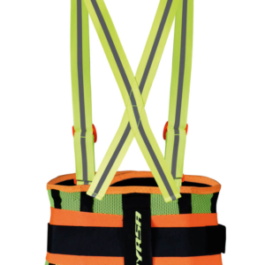 SOPORTE SACROLUMBAR DE MALLA ELÁSTICA CON TIRANTES HIGH VISIBILITY REFLECTIVOS