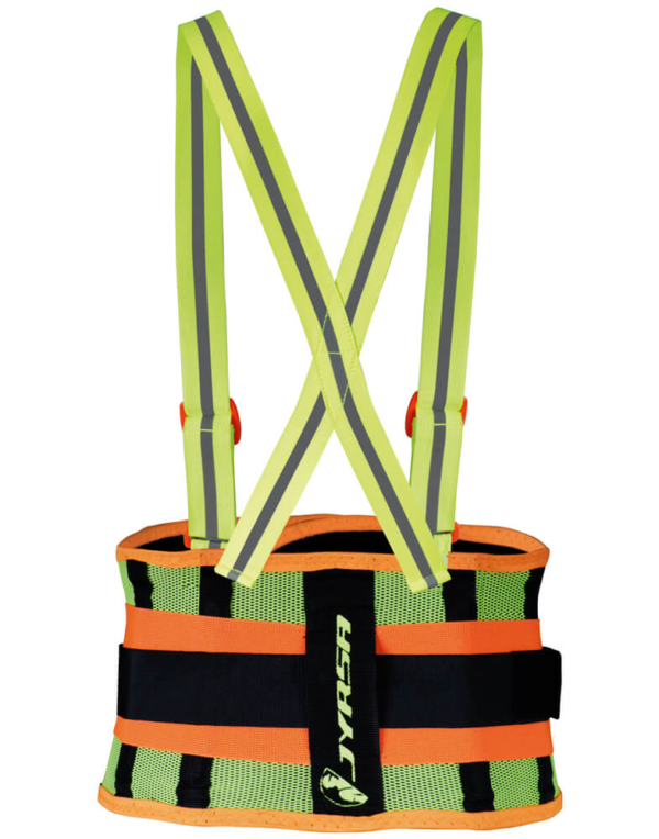 SOPORTE SACROLUMBAR DE MALLA ELÁSTICA CON TIRANTES HIGH VISIBILITY REFLECTIVOS