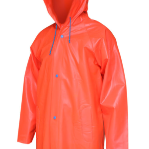 IMPERMEABLE TIPO GABARDINA ANARANJADA CORTA HIGH VISIBILITY