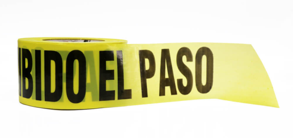 CINTA DELIMITADORA CON LEYENDA "PROHIBIDO EL PASO" - Imagen 3