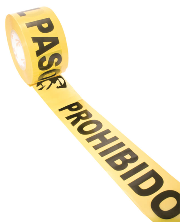 CINTA DELIMITADORA CON LEYENDA "PROHIBIDO EL PASO" - Imagen 2