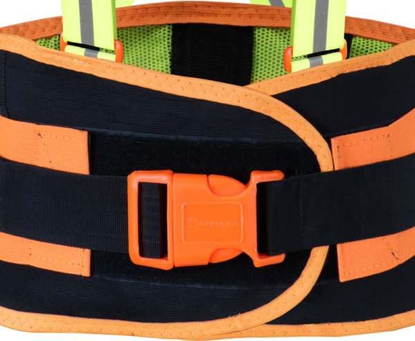 SOPORTE SACROLUMBAR DE MALLA ELÁSTICA CON TIRANTES HIGH VISIBILITY REFLECTIVOS - Imagen 4