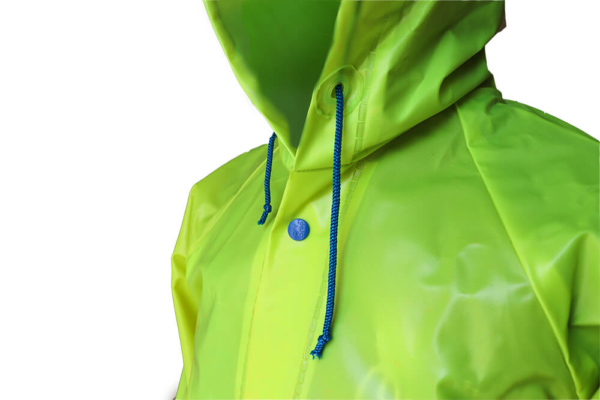 IMPERMEABLE TIPO GABARDINA VERDE CORTA HIGH VISIBILITY - Imagen 5