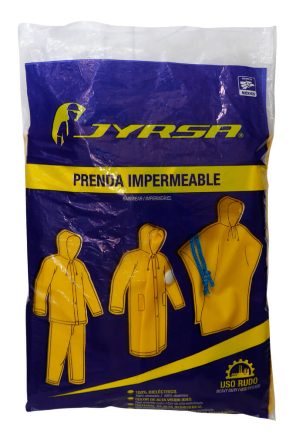 IMPERMEABLE TIPO GABARDINA AMARILLA CORTA - Imagen 4