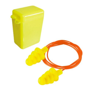 TAPONES AMARILLOS HIGH VISIBILITY REUTILIZABLES CON CORDÓN REGULAR EN ESTUCHE