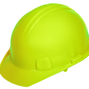 CASCO AMARILLO ALTA VISIBILIDAD TIPO CACHUCHA DIELÉCTRICO CON SUSPENSIÓN TEXTIL