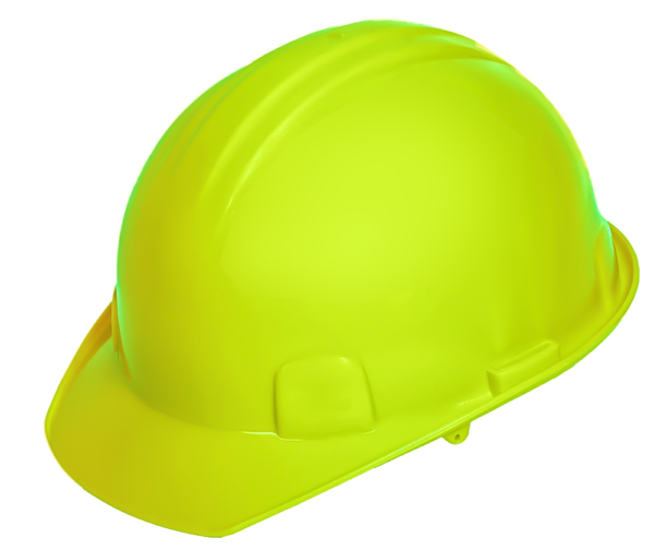 CASCO AMARILLO ALTA VISIBILIDAD TIPO CACHUCHA DIELÉCTRICO CON SUSPENSIÓN TEXTIL