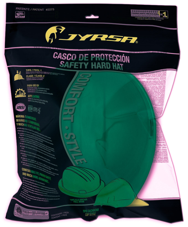 CASCO VERDE TIPO CACHUCHA DIELÉCTRICO CON SUSPENSIÓN PLÁSTICA - Imagen 4