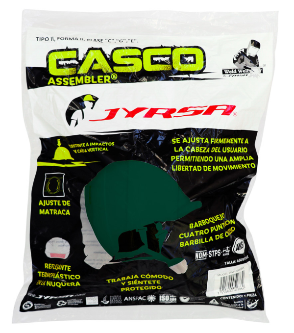 CASCO DE SEGURIDAD ASSEMBLER® TIPO II VERDE - Imagen 3