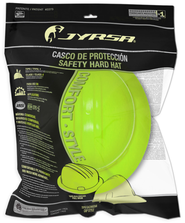 CASCO AMARILLO HIGH VISIBILITY TIPO ALA ANCHA DIELÉCTRICO - Imagen 4