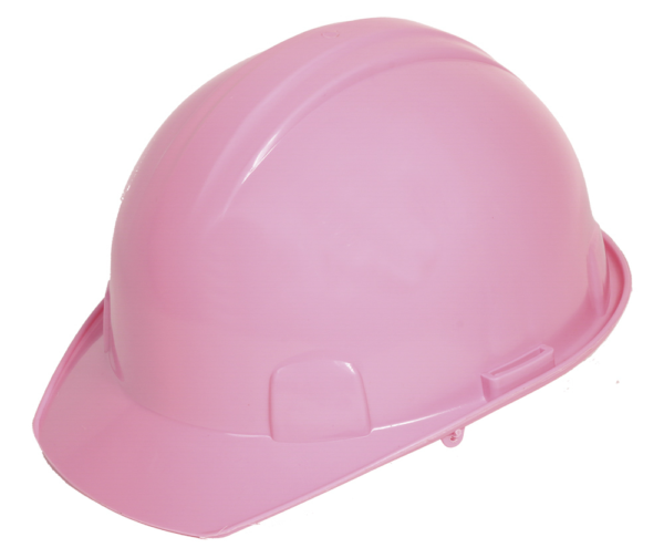 CASCO ROSA TIPO CACHUCHA DIELÉCTRICO CON SUSPENSIÓN TEXTIL