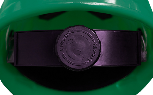 CASCO VERDE TIPO CACHUCHA DIELECTRICO CON SUSPENSION TEXTIL 6 PUNTOS DE MATRACA - Imagen 3
