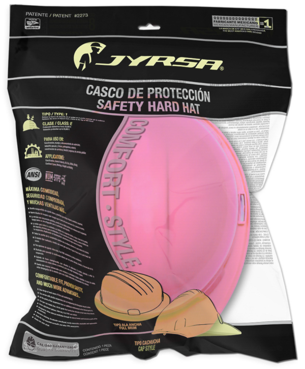 Casco de seguridad clase “E” con suspensión textil resistente a más de 20,000 Volts.(Probada a 3,000 volts). Composición de 98% Polietileno, 1.5% Pigmento con base de polietileno y 0.5% Aditivo Mineral. Suspensión textil de 6 puntos de cinta (19 mm) de Nylon. Cojinete de foam lavable que absorbe la sudoración. Diseño de suspención anatómica de ajuste exacto. - Imagen 3