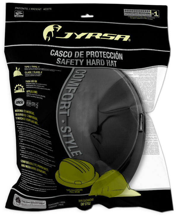 CASCO NEGRO TIPO CACHUCHA DIELÉCTRICO CON SUSPENSIÓN TEXTIL 6 PUNTOS DE MATRACA - Imagen 4