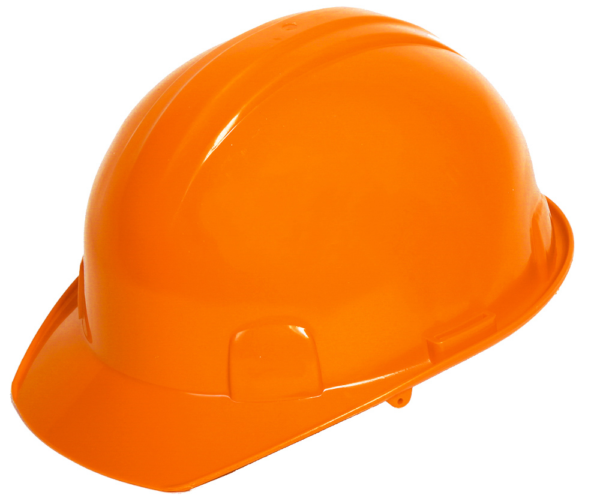 CASCO ANARANJADO TIPO CACHUCHA DIELÉCTRICO CON SUSPENSIÓN PLÁSTICA