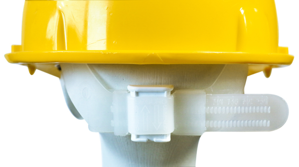 CASCO DE SEGURIDAD AMARILLO TIPO CACHUCHA DIELÉCTRICO CON SUSPENSIÓN TEXTIL DE 6 PUNTOS - Imagen 3