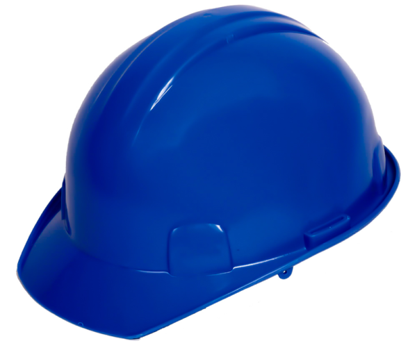 CASCO DE SEGURIDAD AZUL TIPO CACHUCHA DIELÉCTRICO CON SUSPENSIÓN TEXTIL DE 6 PUNTOS