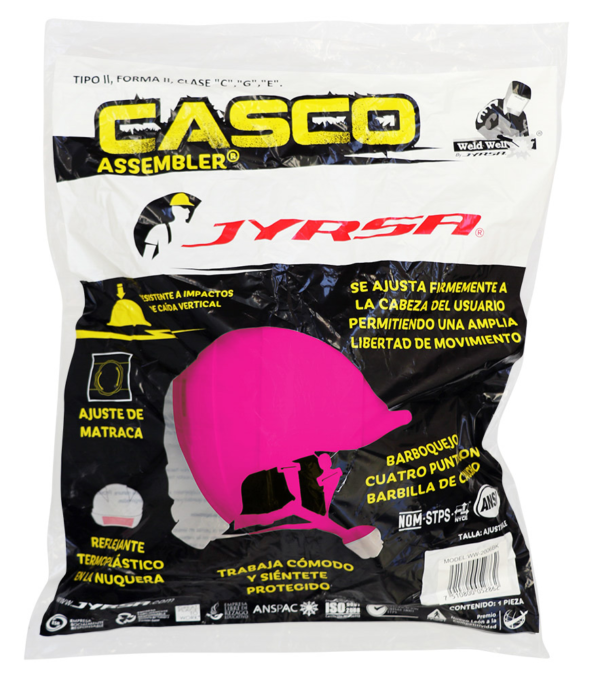 CASCO DE SEGURIDAD ASSEMBLER® TIPO II ROSA HIGH VISIBILITY - Imagen 3