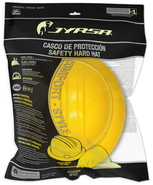 CASCO AMARILLO TIPO ALA ANCHA DIELÉCTRICO - Imagen 4