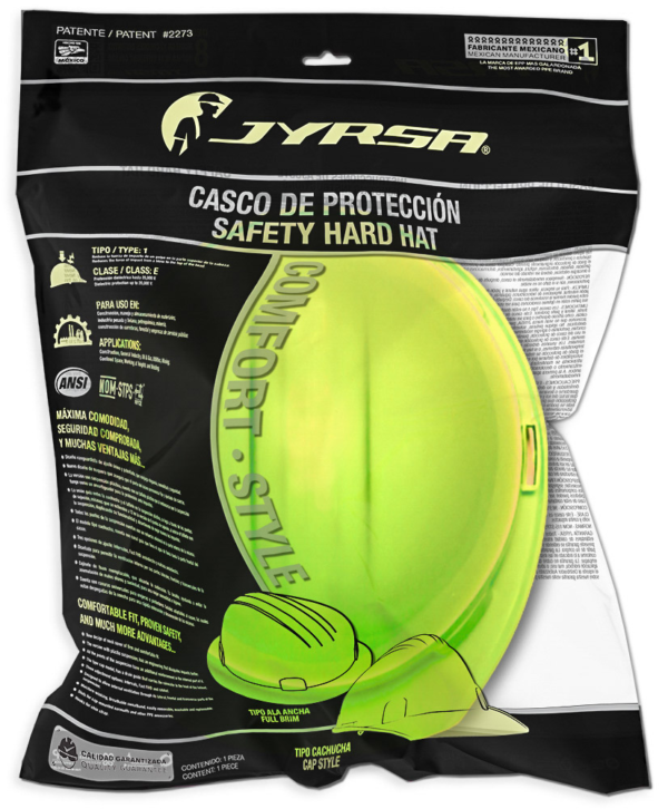 CASCO AMARILLO ALTA VISIBILIDAD TIPO CACHUCHA DIELÉCTRICO CON SUSPENSIÓN TEXTIL - Imagen 4