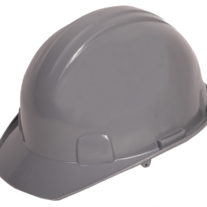 CASCO DE SEGURIDAD GRIS TIPO CACHUCHA DIELÉCTRICO CON SUSPENSIÓN TEXTIL DE 6 PUNTOS