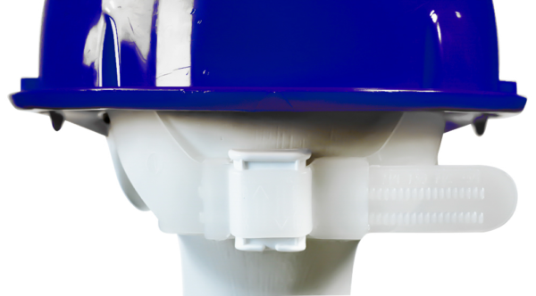 CASCO DE SEGURIDAD AZUL TIPO CACHUCHA DIELÉCTRICO CON SUSPENSIÓN TEXTIL DE 6 PUNTOS - Imagen 3