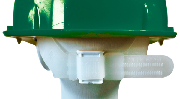 CASCO DE SEGURIDAD VERDE TIPO CACHUCHA DIELÉCTRICO CON SUSPENSIÓN TEXTIL DE 6 PUNTOS - Imagen 3