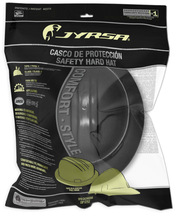 CASCO NEGRO TIPO ALA ANCHA DIELÉCTRICO - Imagen 4