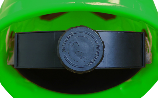 CASCO VERDE HIGH VISIBILITY TIPO CACHUCHA DIELECTRICO CON SUSPENSION TEXTIL 6 PUNTOS DE MATRACA - Imagen 3