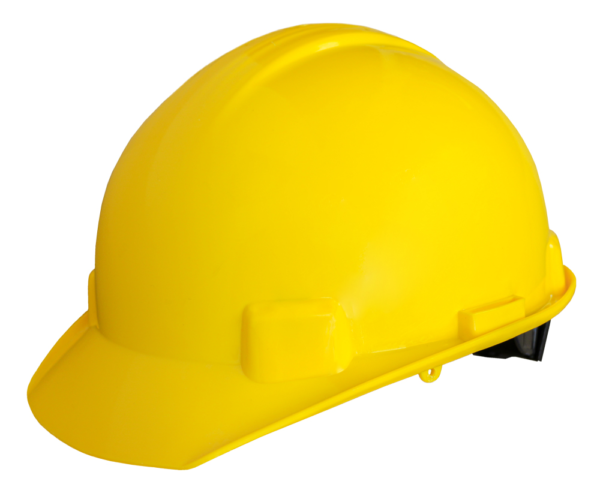 CASCO AMARILLO TIPO CACHUCHA DIELÉCTRICO CON SUSPENSIÓN TEXTIL 6 PUNTOS DE MATRACA