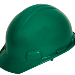 CASCO DE SEGURIDAD VERDE TIPO CACHUCHA DIELÉCTRICO CON SUSPENSIÓN TEXTIL DE 6 PUNTOS