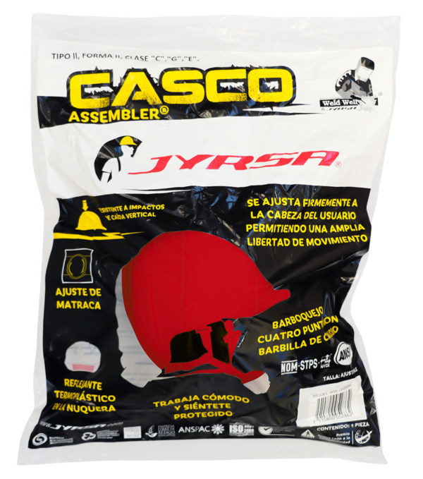 CASCO DE SEGURIDAD ASSEMBLER® TIPO II ROJO - Imagen 3