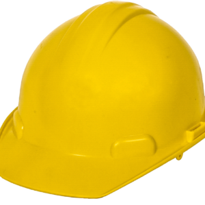 CASCO DE SEGURIDAD AMARILLO TIPO CACHUCHA DIELÉCTRICO CON SUSPENSIÓN TEXTIL DE 6 PUNTOS