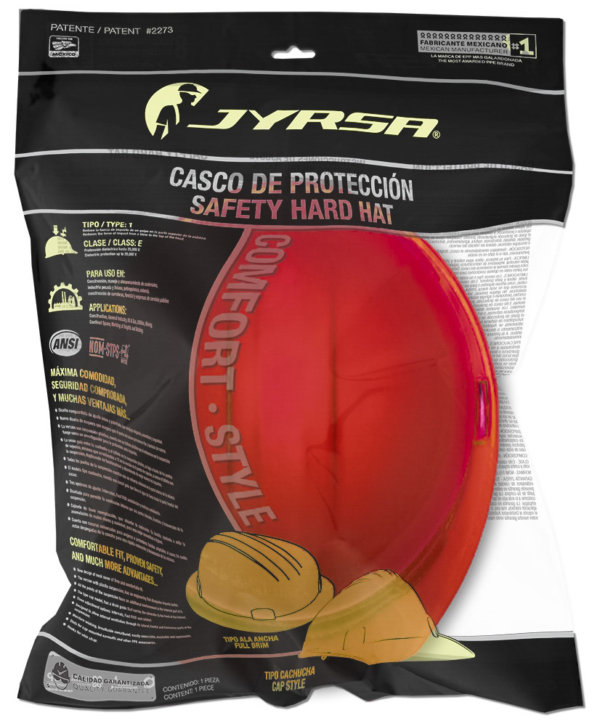 CASCO ROJO TIPO CACHUCHA DIELÉCTRICO CON SUSPENSIÓN TEXTIL - Imagen 4