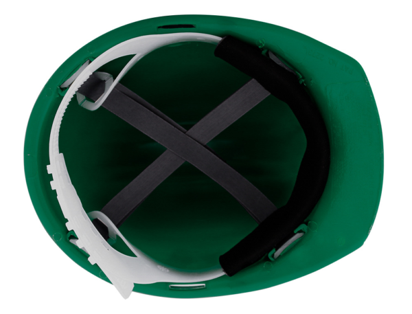 CASCO VERDE TIPO CACHUCHA DIELÉCTRICO CON SUSPENSIÓN TEXTIL - Imagen 2