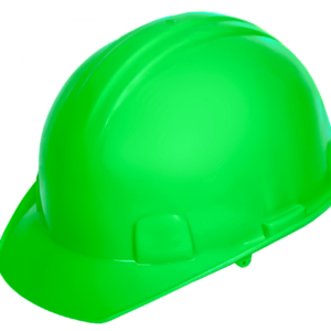 CASCO DE SEGURIDAD VERDE HIGH VISIBILITY TIPO CACHUCHA DIELÉCTRICO CON SUSPENSIÓN TEXTIL DE 6 PUNTOS