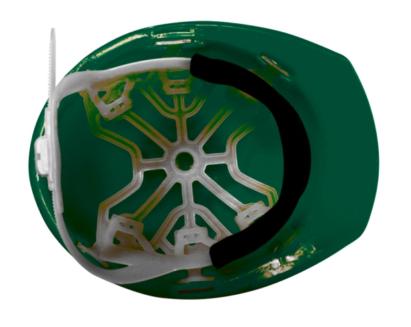 CASCO VERDE TIPO CACHUCHA DIELÉCTRICO CON SUSPENSIÓN PLÁSTICA - Imagen 2