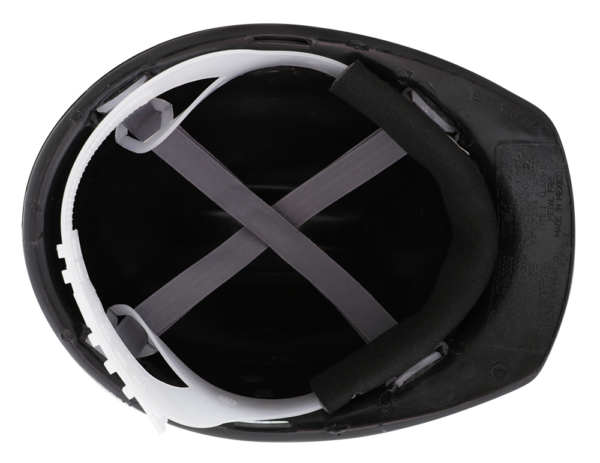 CASCO NEGRO TIPO CACHUCHA DIELÉCTRICO CON SUSPENSIÓN TEXTIL - Imagen 3