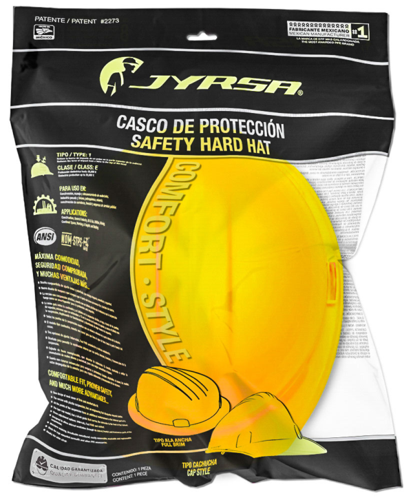 CASCO AMARILLO TIPO CACHUCHA DIELÉCTRICO CON SUSPENSIÓN TEXTIL - Imagen 4