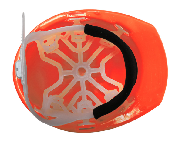 CASCO ANARANJADO HIGH VISIBILITY TIPO CACHUCHA DIELÉCTRICO CON SUSPENSIÓN PLÁSTICA - Imagen 2