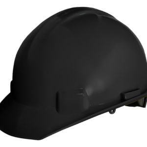 CASCO NEGRO TIPO CACHUCHA DIELÉCTRICO CON SUSPENSIÓN TEXTIL 6 PUNTOS DE MATRACA