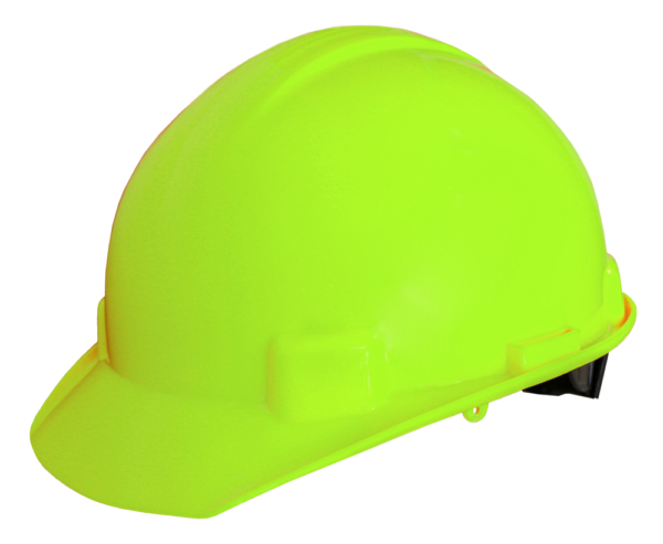 CASCO AMARILLO HIGH VISIBILITY TIPO CACHUCHA DIELÉCTRICO CON SUSPENSIÓN TEXTIL 6 PUNTOS DE MATRACA