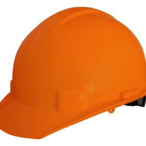 CASCO ANARANJADO TIPO CACHUCHA DIELÉCTRICO CON SUSPENSIÓN TEXTIL 6 PUNTOS DE MATRACA