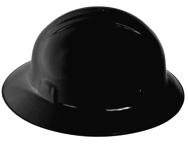 CASCO NEGRO TIPO ALA ANCHA DIELÉCTRICO
